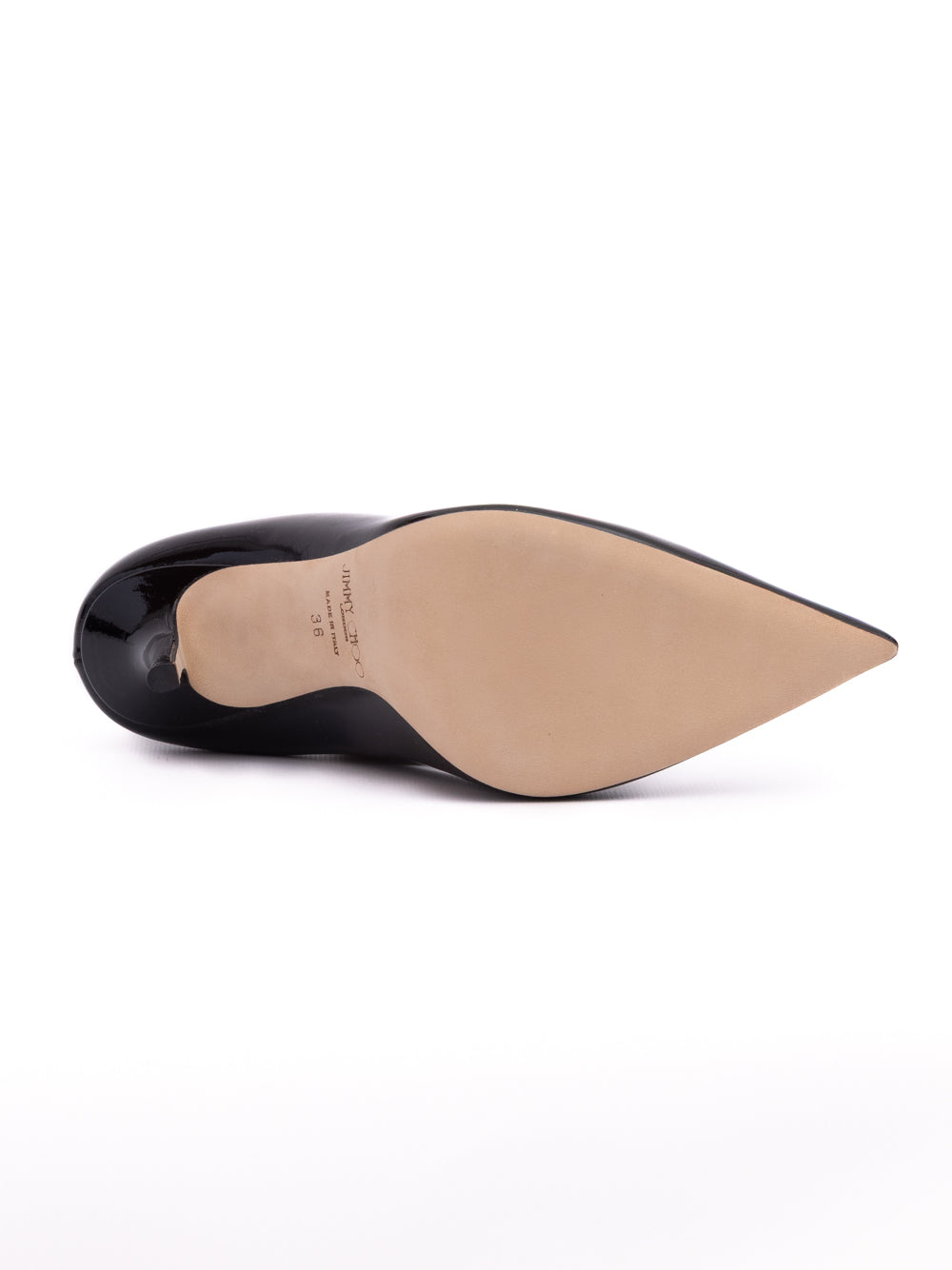 Jimmy Choo Black Patent Leather Diamond Talura 100 Pumps - Luxury Boutique Co