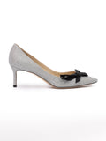 Jimmy Choo Silver Fine Glitter Fabric Romy 60 Pumps - Luxury Boutique Co