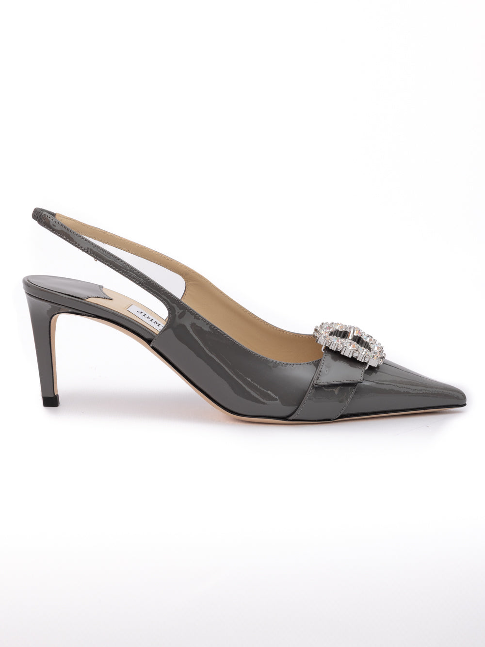 Jimmy Choo Storm Grey Patent Leather Chery SB 65 Pumps - Luxury Boutique Co