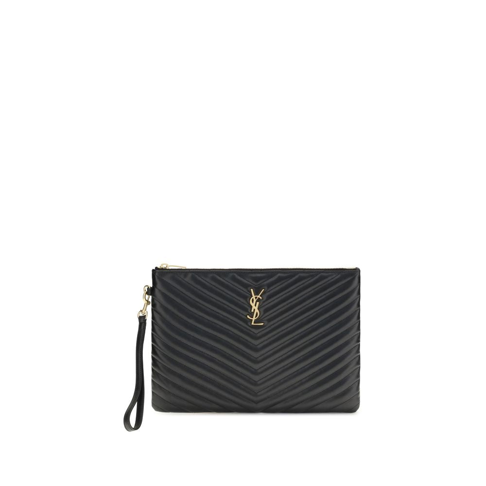 Saint Laurent Black Calf Leather Bos Taurus Wallet - Luxury Boutique Co