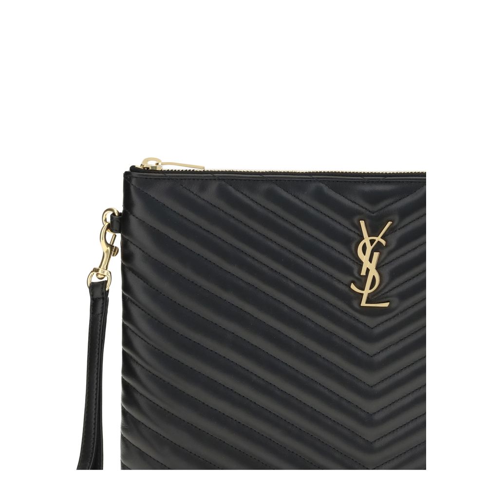 Saint Laurent Black Calf Leather Bos Taurus Wallet - Luxury Boutique Co