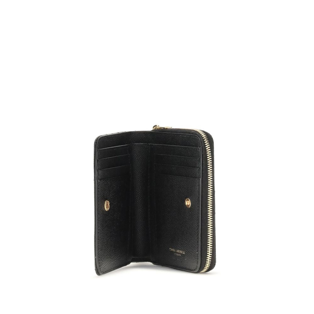 Saint Laurent Black Calf Leather Bos Taurus Wallet - Luxury Boutique Co