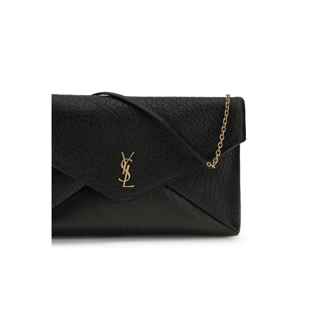 Saint Laurent Black Lamb Ovis Aries Aries Shoulder Bag - Luxury Boutique Co