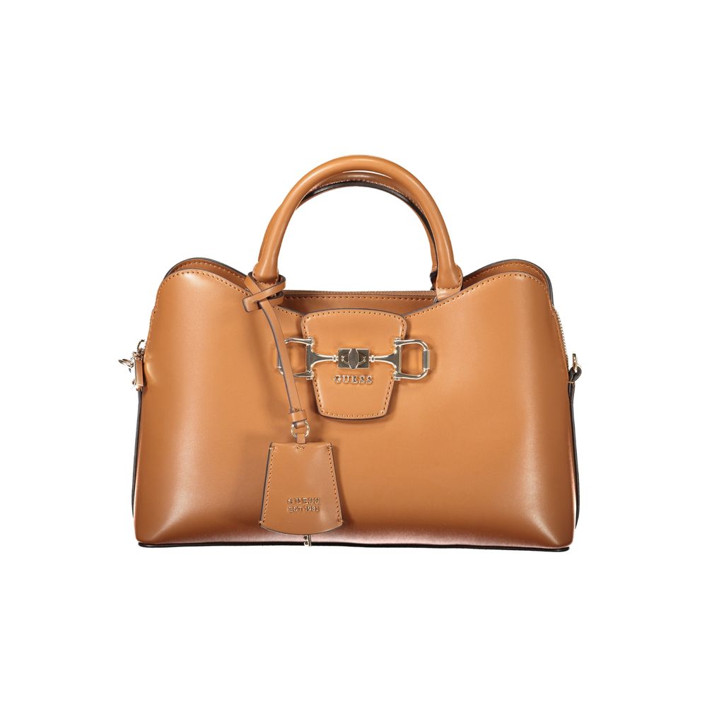 Guess Jeans Marrone Poliuretano Women Handbag - Luxury Boutique Co