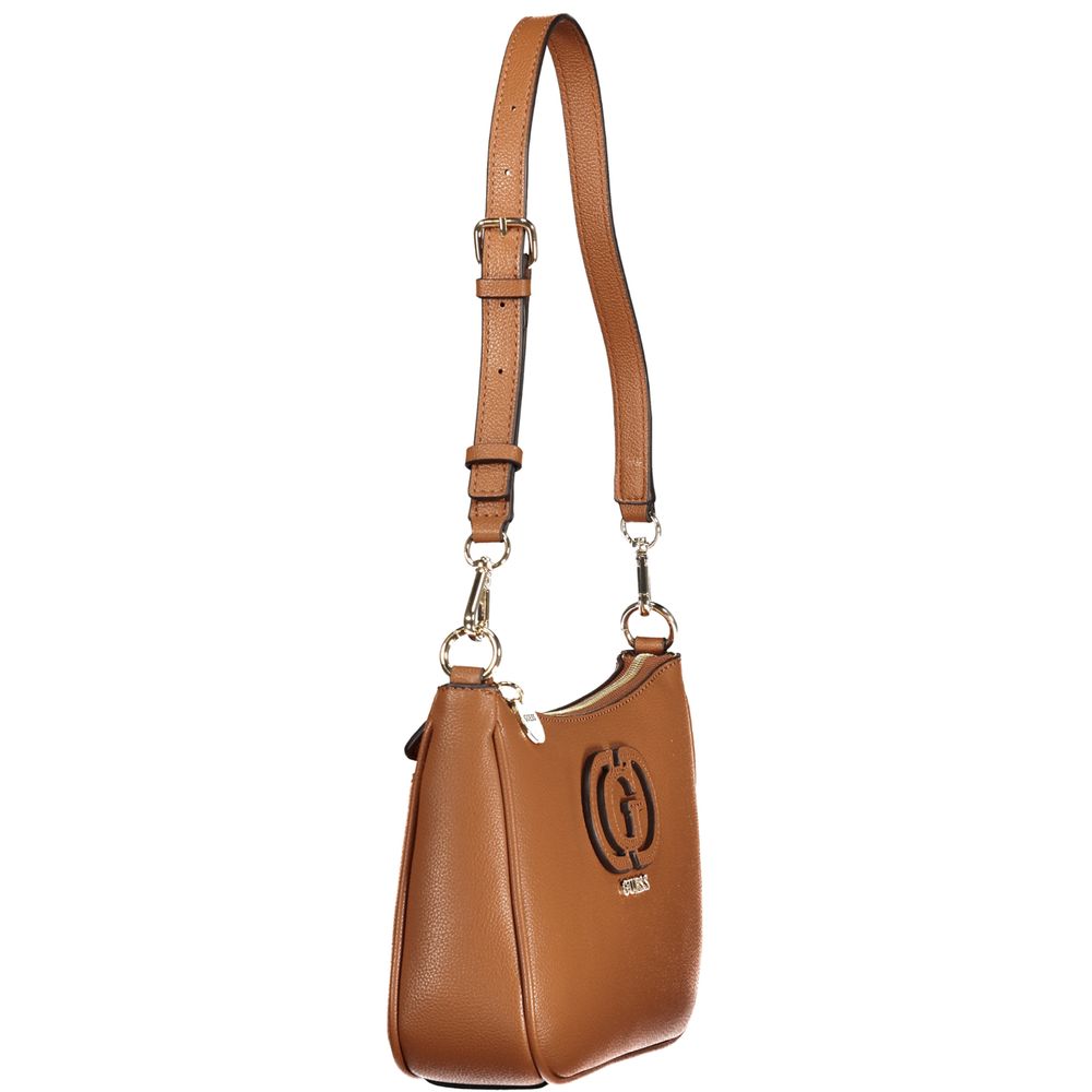 Guess Jeans Marrone Poliuretano Women Handbag - Luxury Boutique Co