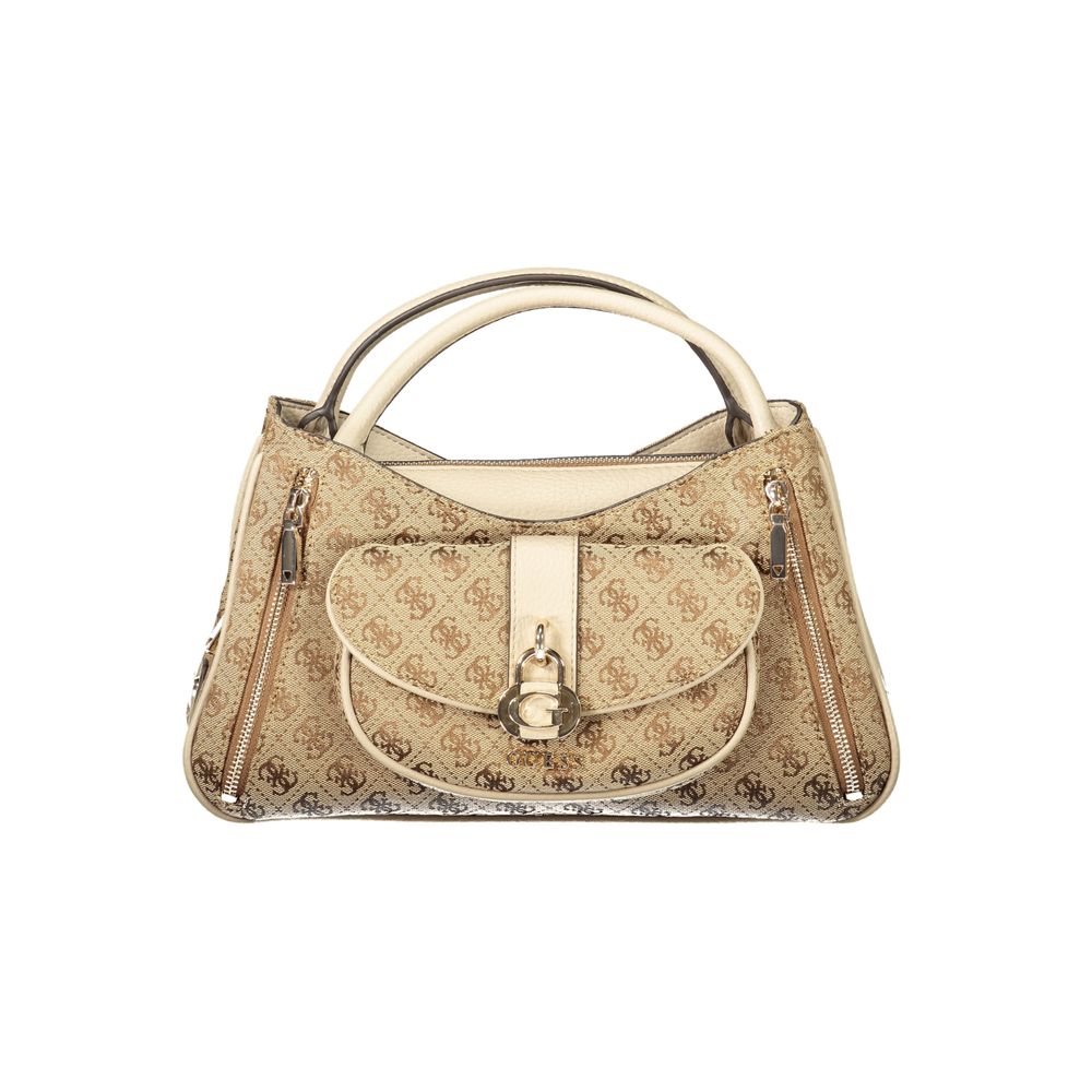 Guess Jeans Beige Poliuretano Women Handbag - Luxury Boutique Co