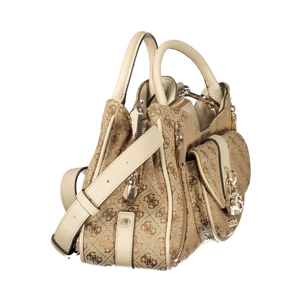 Guess Jeans Beige Poliuretano Women Handbag - Luxury Boutique Co