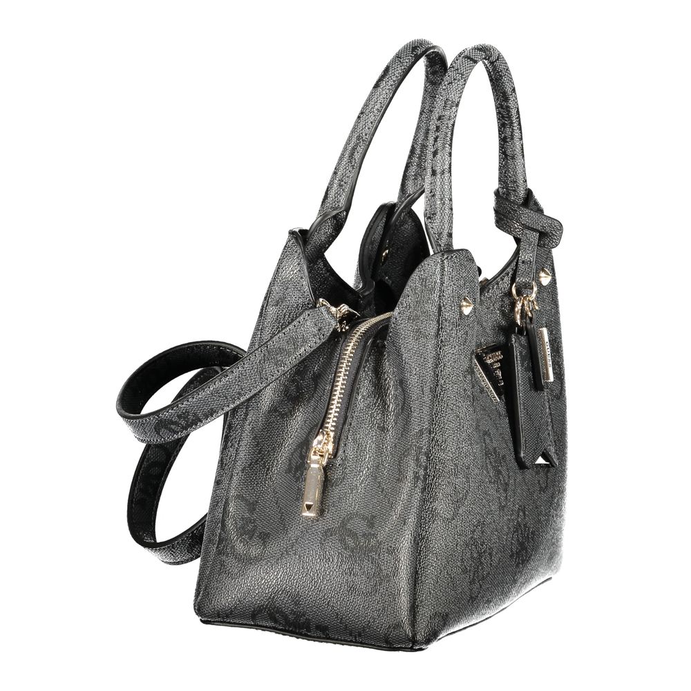 Guess Jeans Nero Poliuretano Women Handbag - Luxury Boutique Co