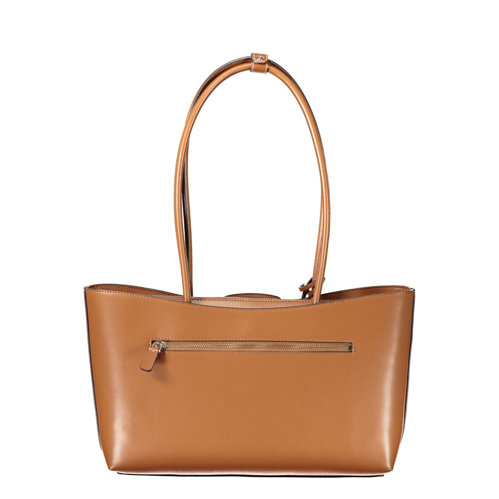 Guess Jeans Marrone Poliuretano Women Handbag - Luxury Boutique Co
