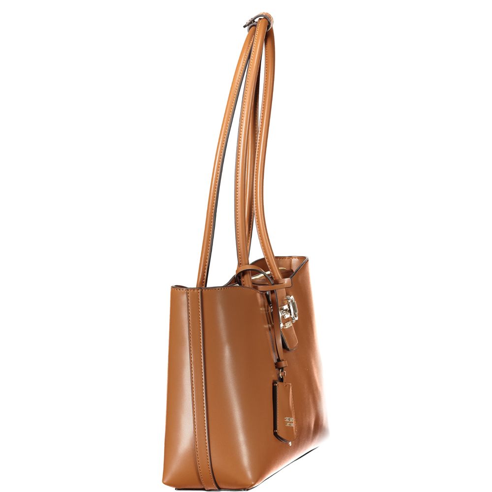 Guess Jeans Marrone Poliuretano Women Handbag - Luxury Boutique Co