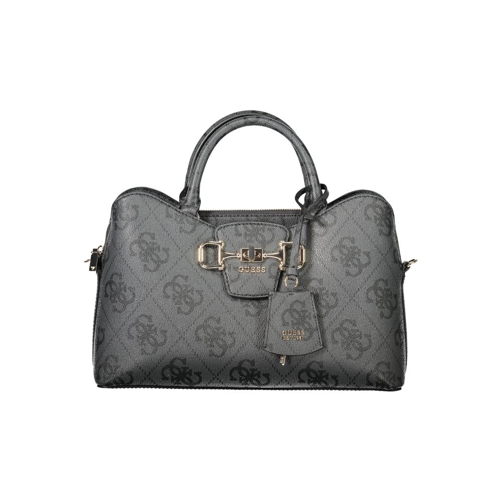 Guess Jeans "Black Polyurethane Women Handbag" - Luxury Boutique Co