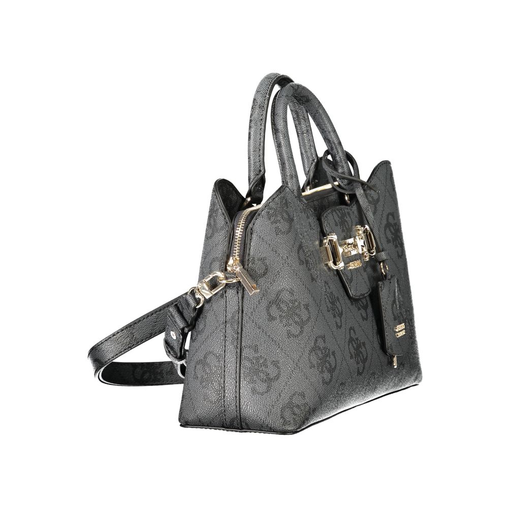 Guess Jeans "Black Polyurethane Women Handbag" - Luxury Boutique Co
