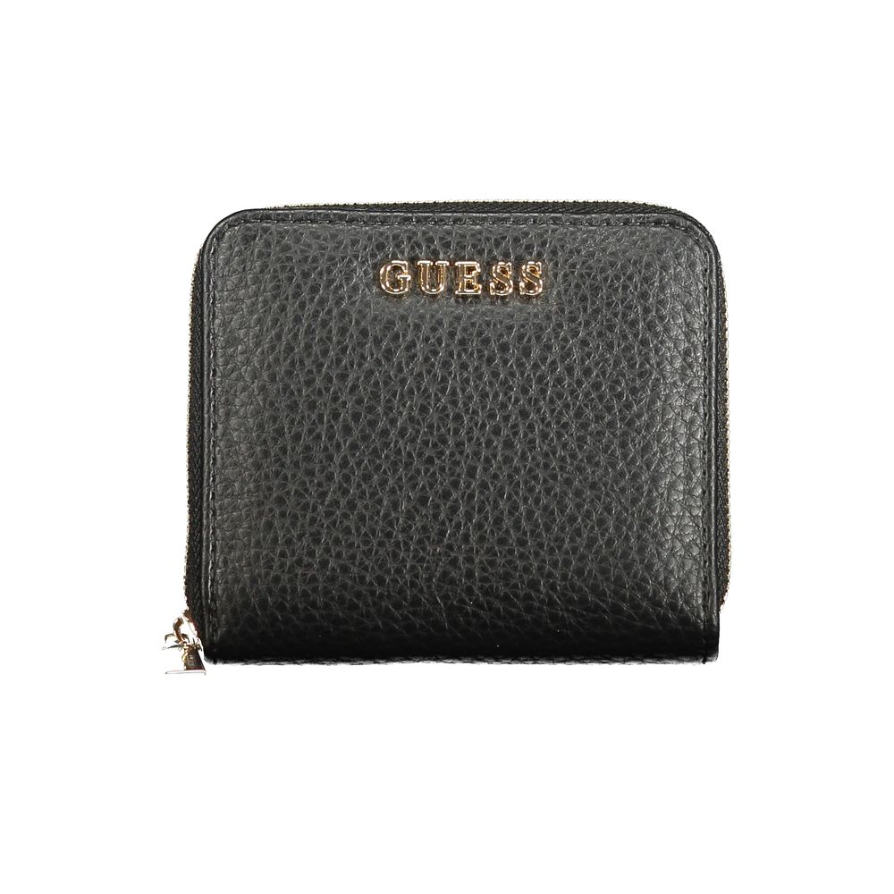 Guess Jeans Black Polyurethane Women Wallet - Luxury Boutique Co