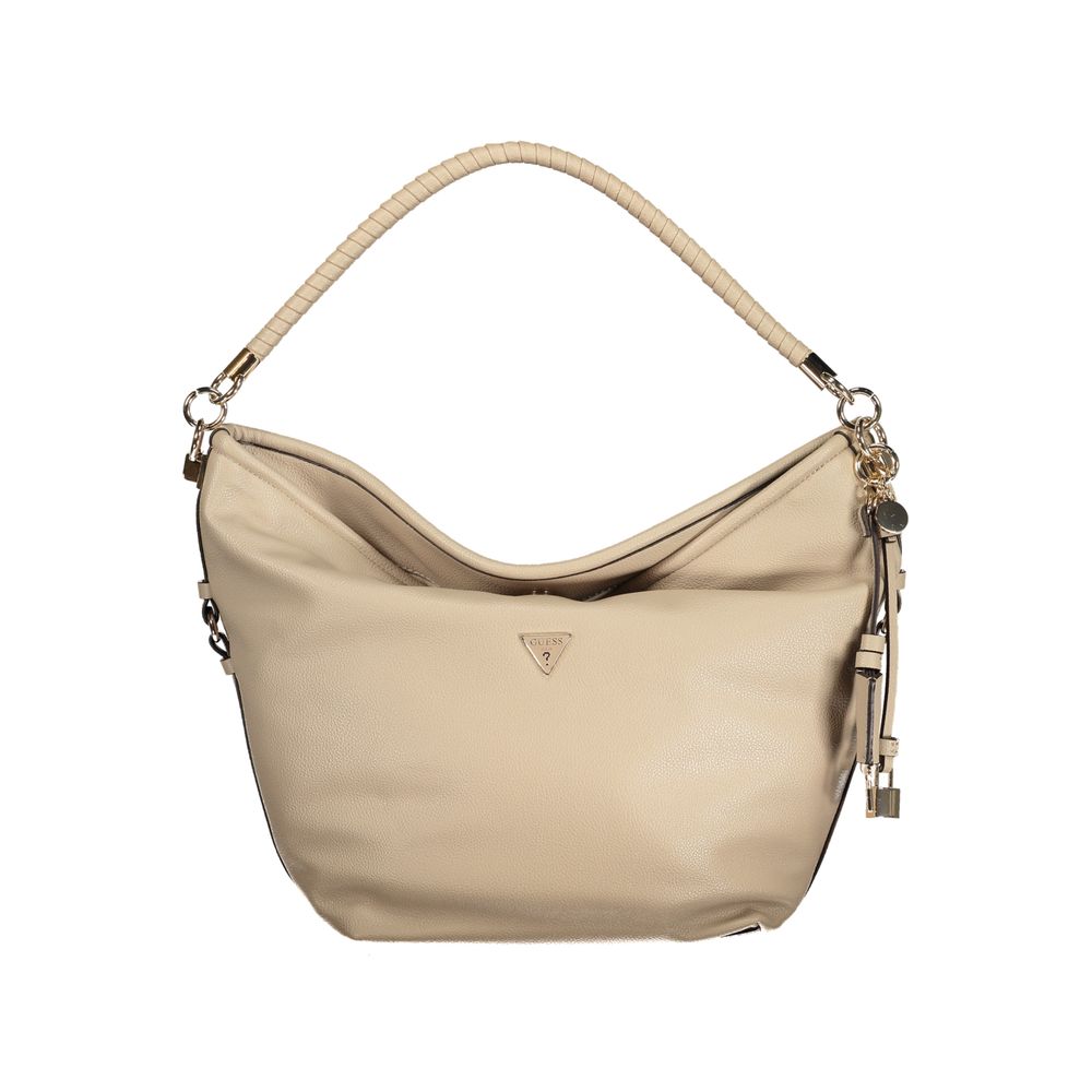 Guess Jeans Beige Polyurethane Women Handbag - Luxury Boutique Co