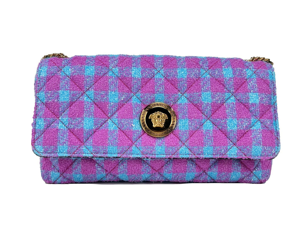 Versace Wool Lurex Medium Shoulder Crossbody Bag - Luxury Boutique Co