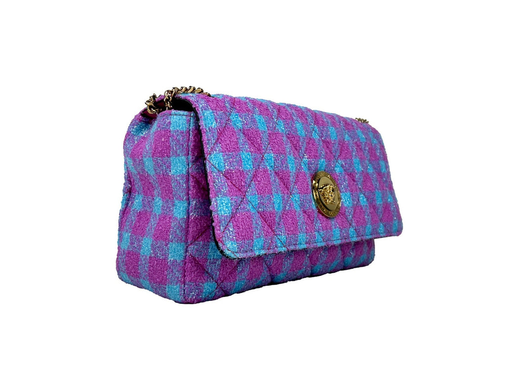 Versace Wool Lurex Medium Shoulder Crossbody Bag - Luxury Boutique Co