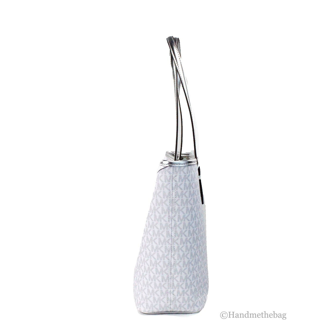 Michael Kors Jet Set Travel Girls Medium Signature Carryall Tote White MK - Luxury Boutique Co