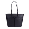 Michael Kors Womens Jet Set Travel Medium Double Pocket Tote Black/SIlver 35F3GTVT8B-001 - Luxury Boutique Co