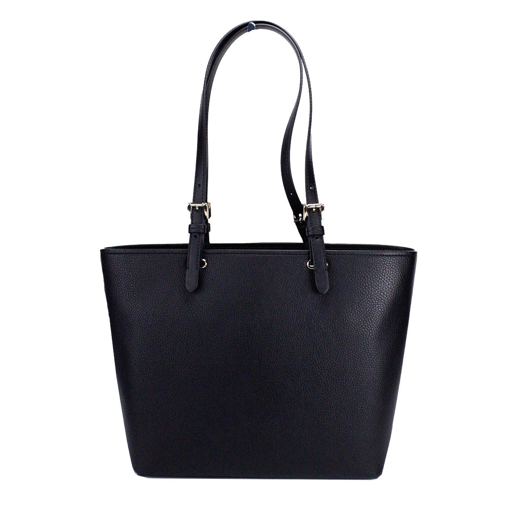 Michael Kors Womens Jet Set Travel Medium Double Pocket Tote Black/SIlver 35F3GTVT8B-001 - Luxury Boutique Co