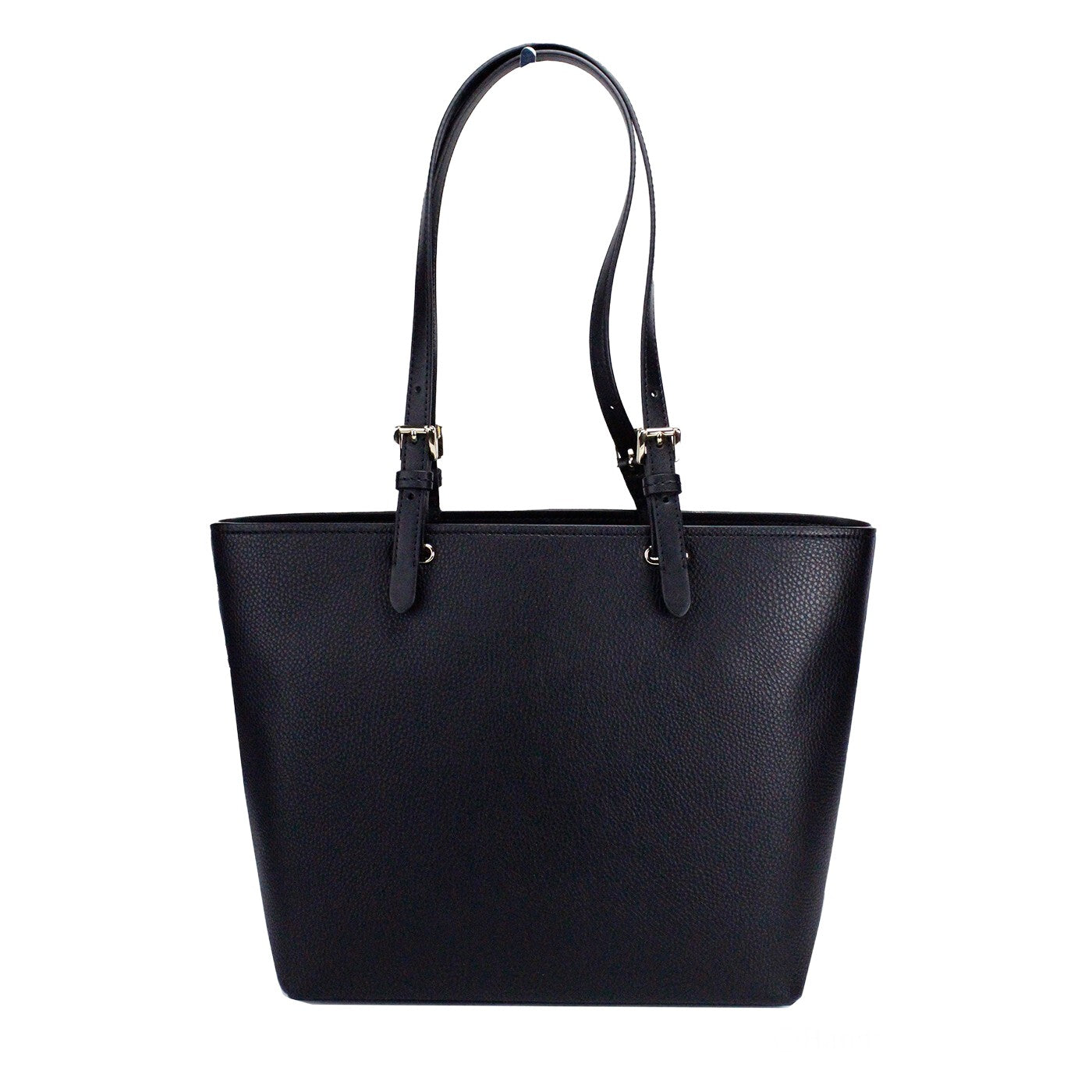 Michael Kors Womens Jet Set Travel Medium Double Pocket Tote Black/SIlver 35F3GTVT8B-001 - Luxury Boutique Co