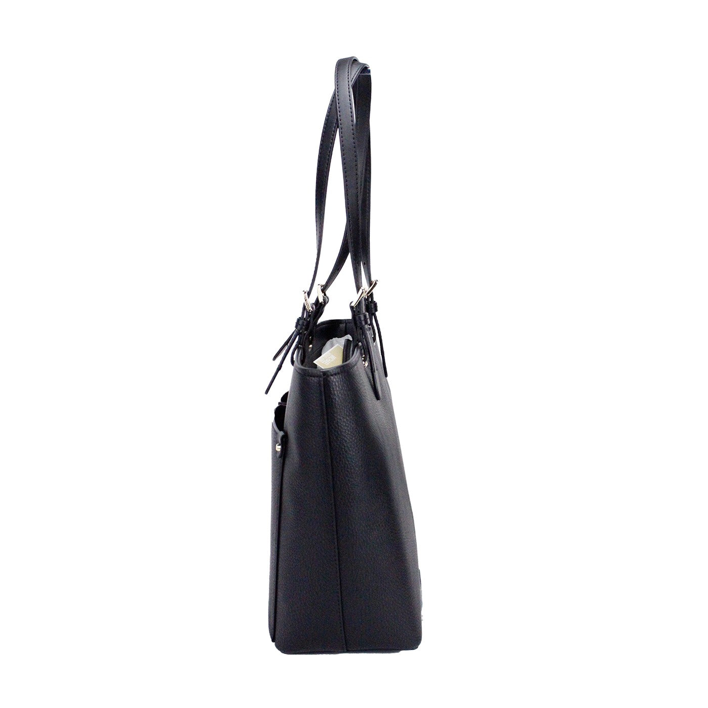 Michael Kors Womens Jet Set Travel Medium Double Pocket Tote Black/SIlver 35F3GTVT8B-001 - Luxury Boutique Co