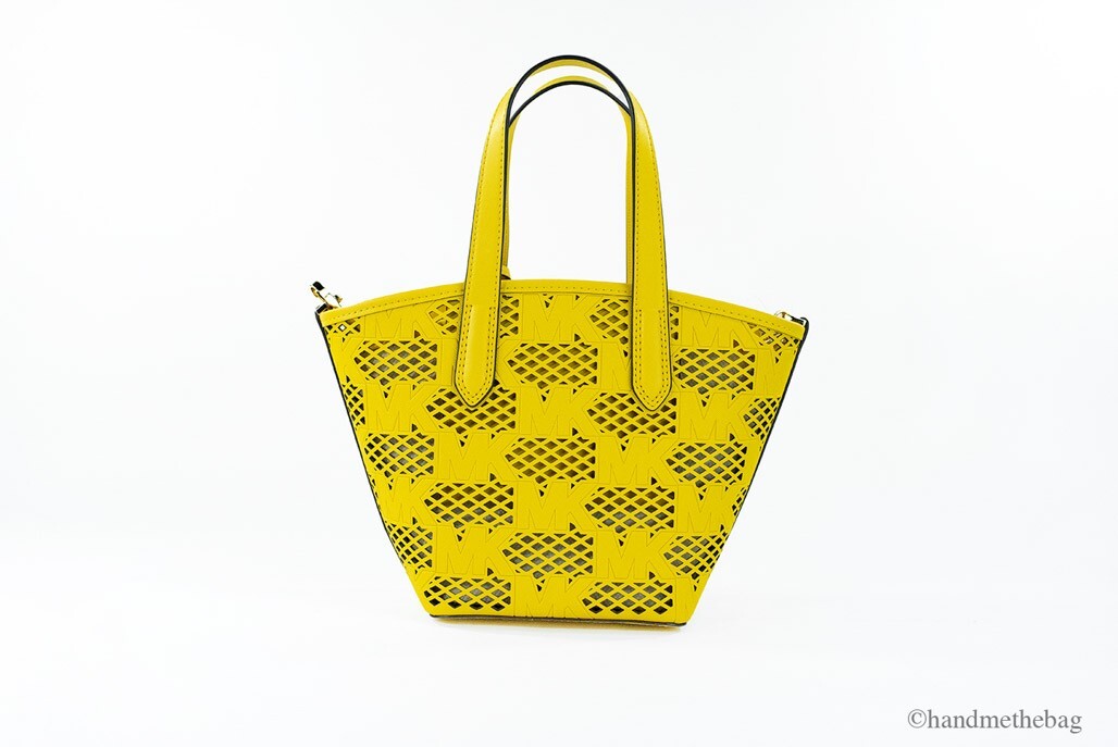 Michael Kors Kimber Small Daffodil Leather 2-In-1 Zip Tote Messenger Bag Purse - Luxury Boutique Co