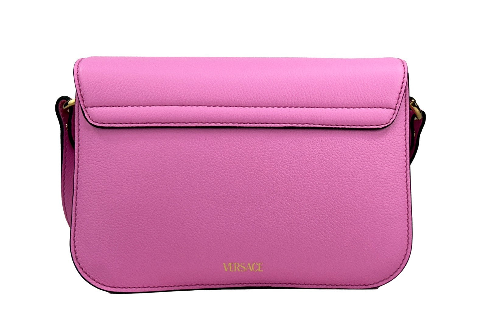 Versace La Medusa Pink Leather Shoulder Crossbody Bag Purse - Luxury Boutique Co