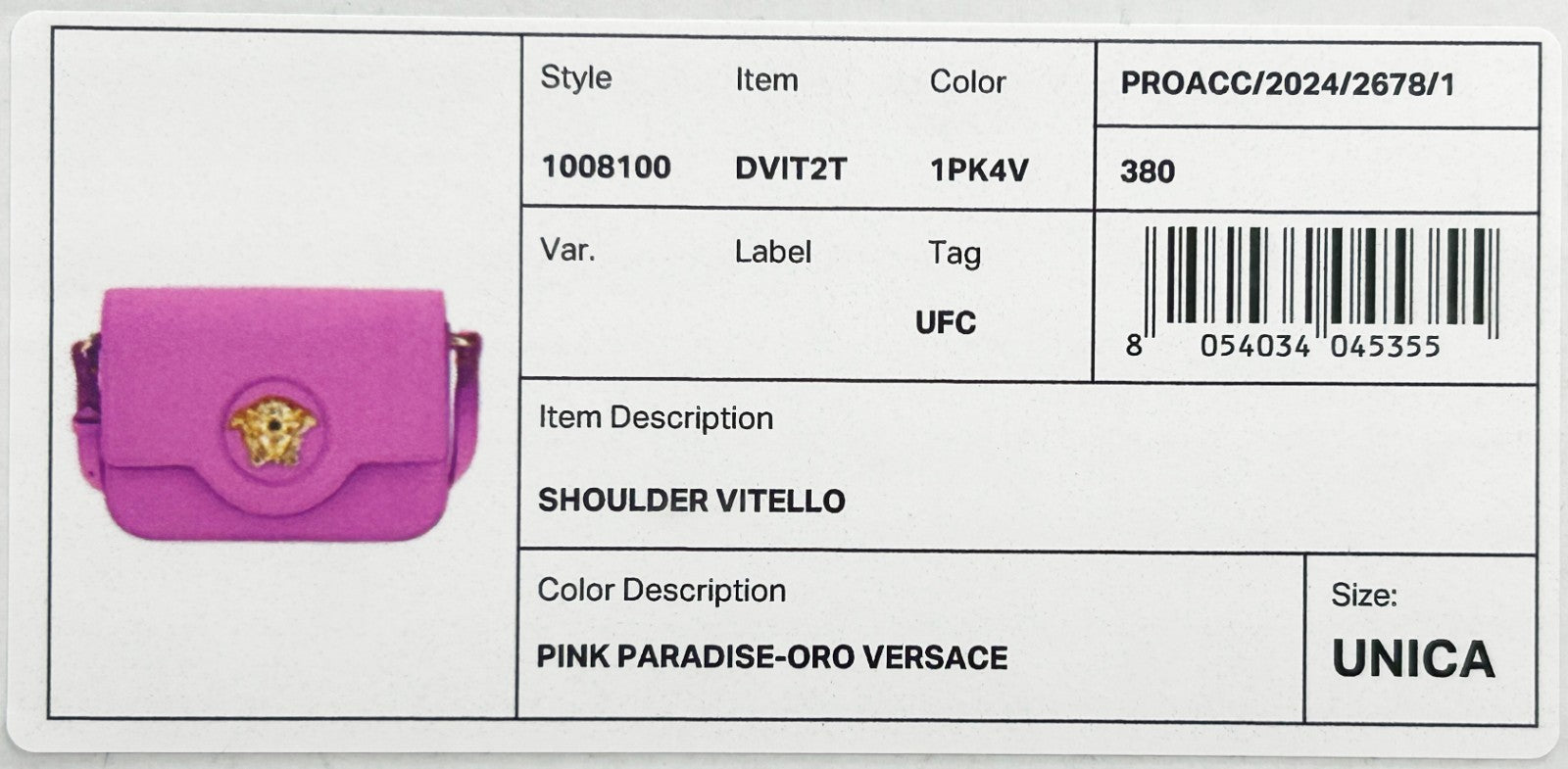 Versace La Medusa Pink Leather Shoulder Crossbody Bag Purse - Luxury Boutique Co