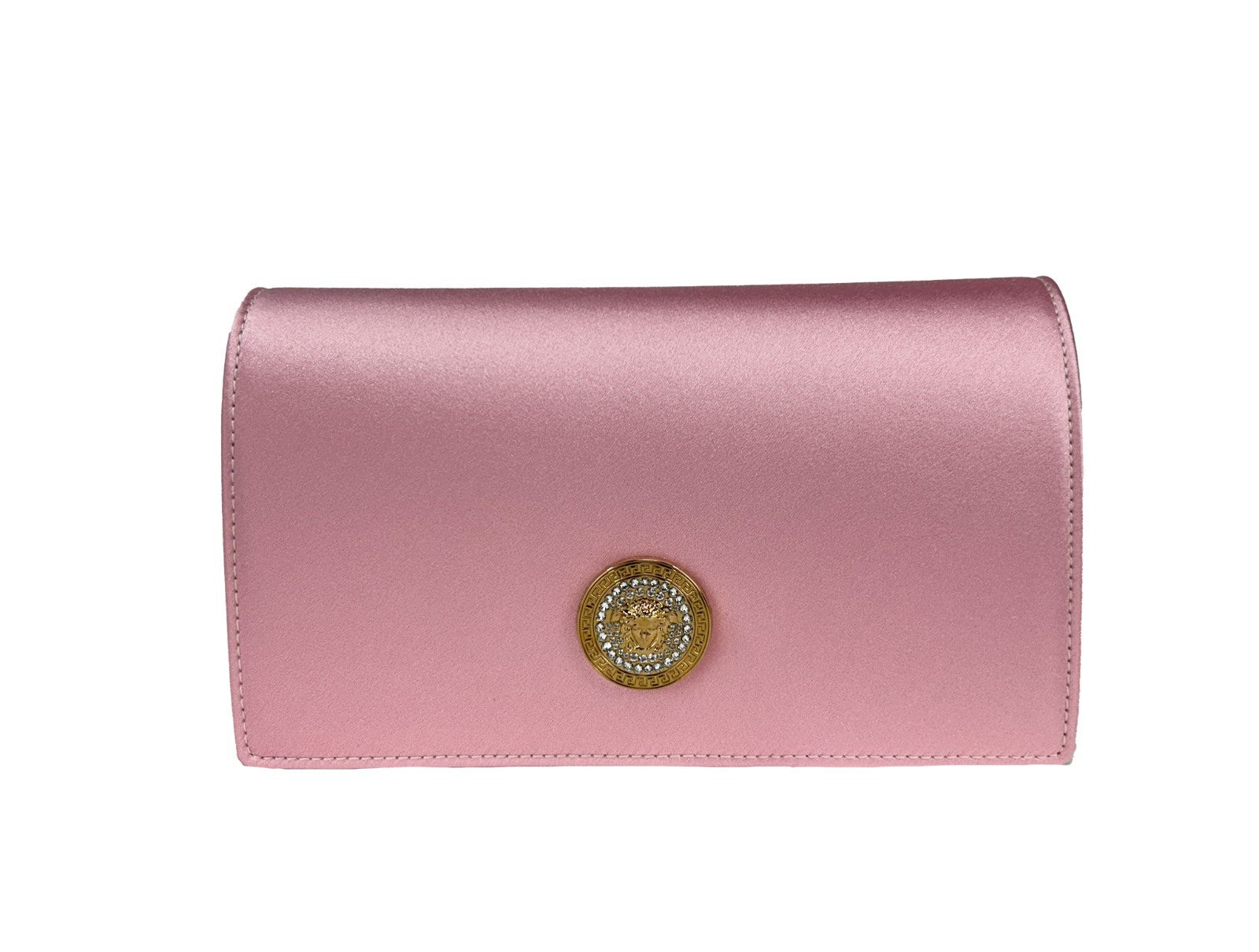 Versace Medusa Crystal Satin Mini Chain Crossbody Bag Purse - Luxury Boutique Co