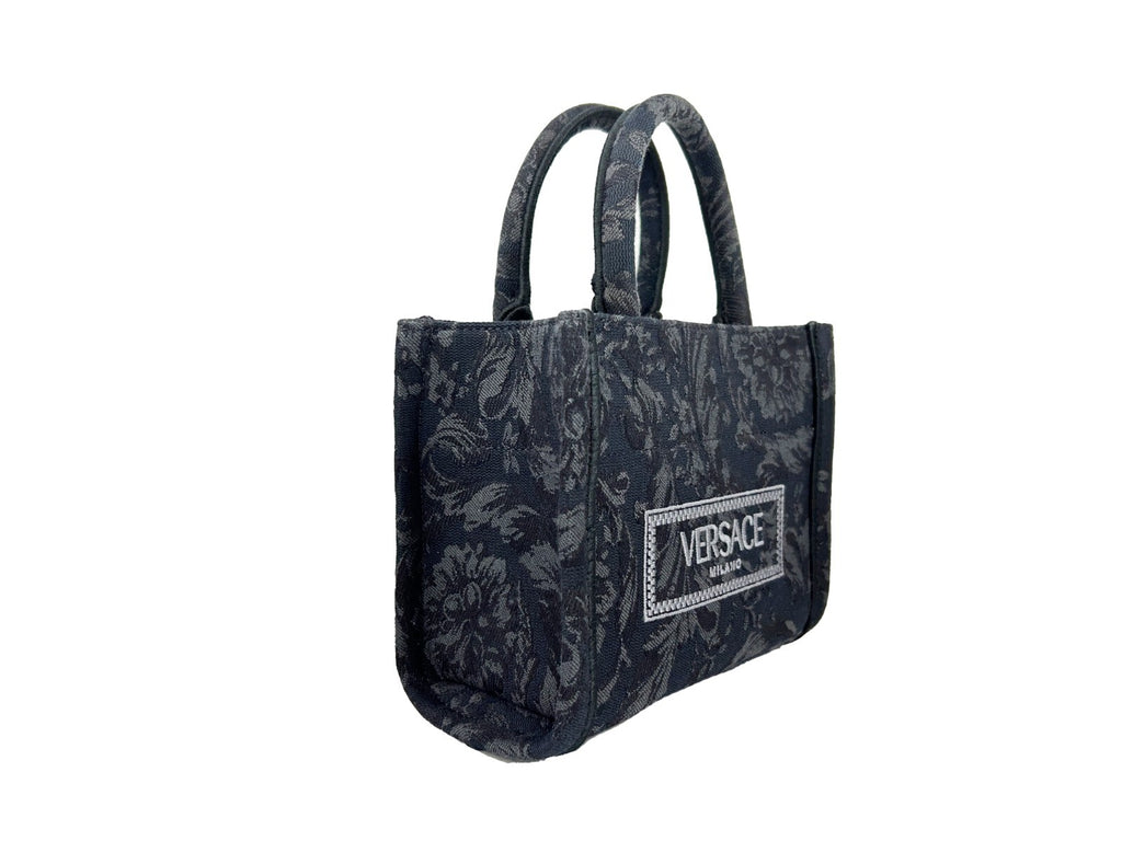 Versace Women'S 'Extra Small Athena' Shopping Bag Black - Luxury Boutique Co
