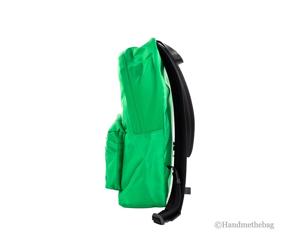 Versace Large Bright Green Nylon Fabric Medusa Shoulder Backpack Bookbag - Luxury Boutique Co