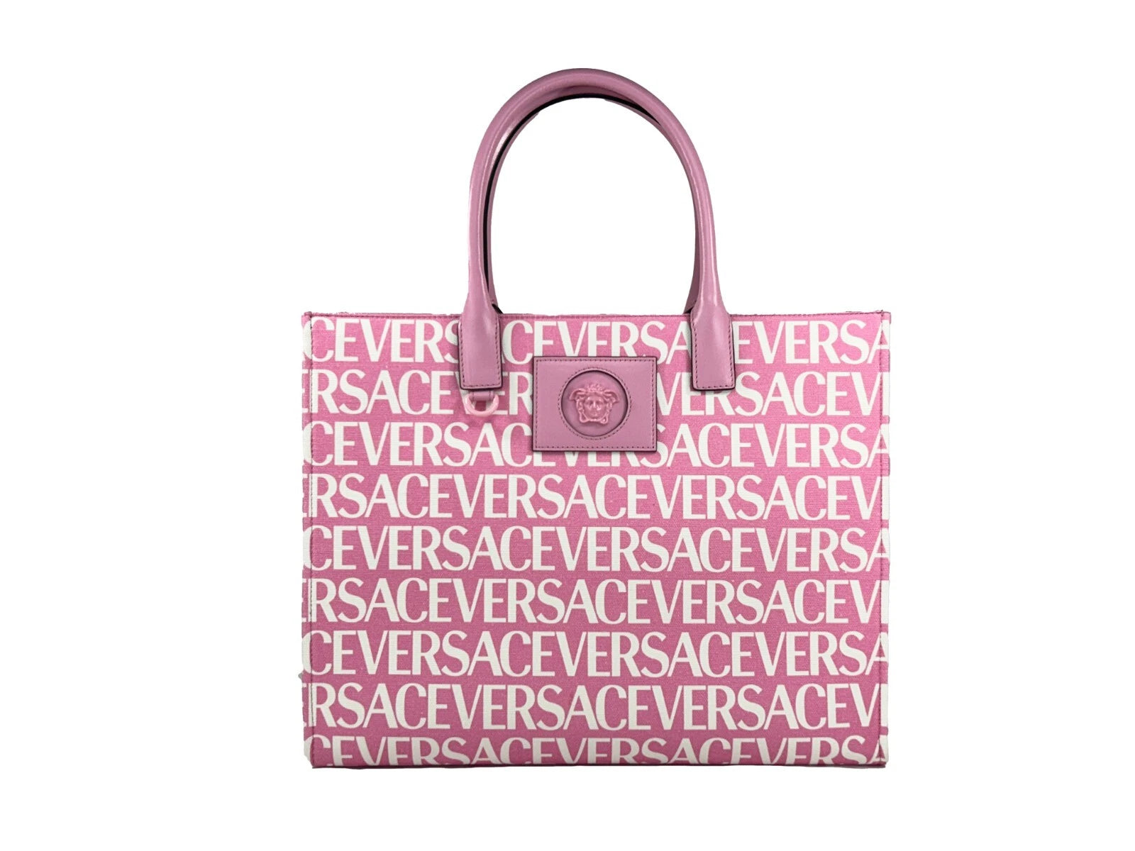 Versace Medusa Large Canvas Large Tote Bag Baby Pink - Luxury Boutique Co
