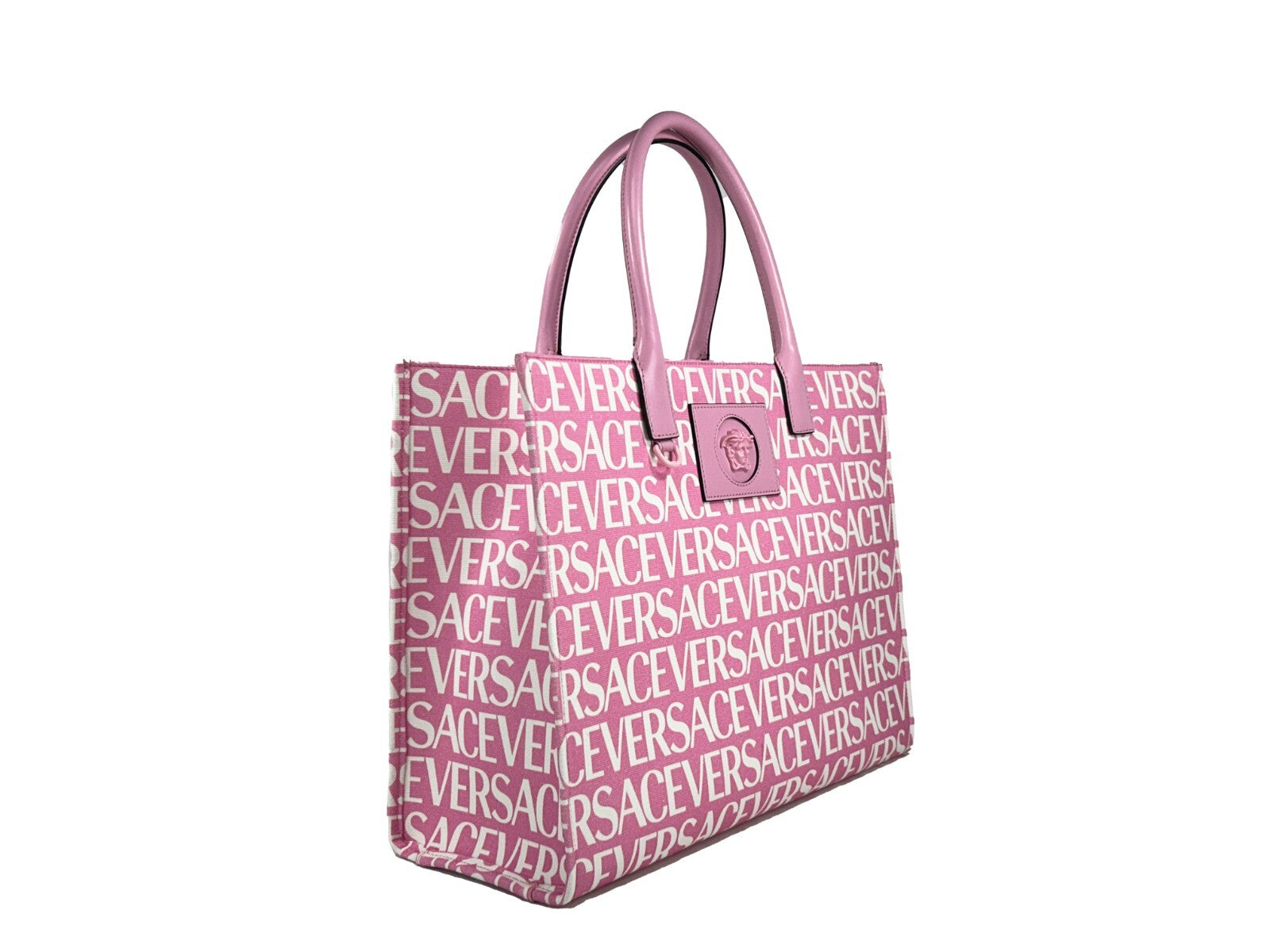 Versace Medusa Large Canvas Large Tote Bag Baby Pink - Luxury Boutique Co