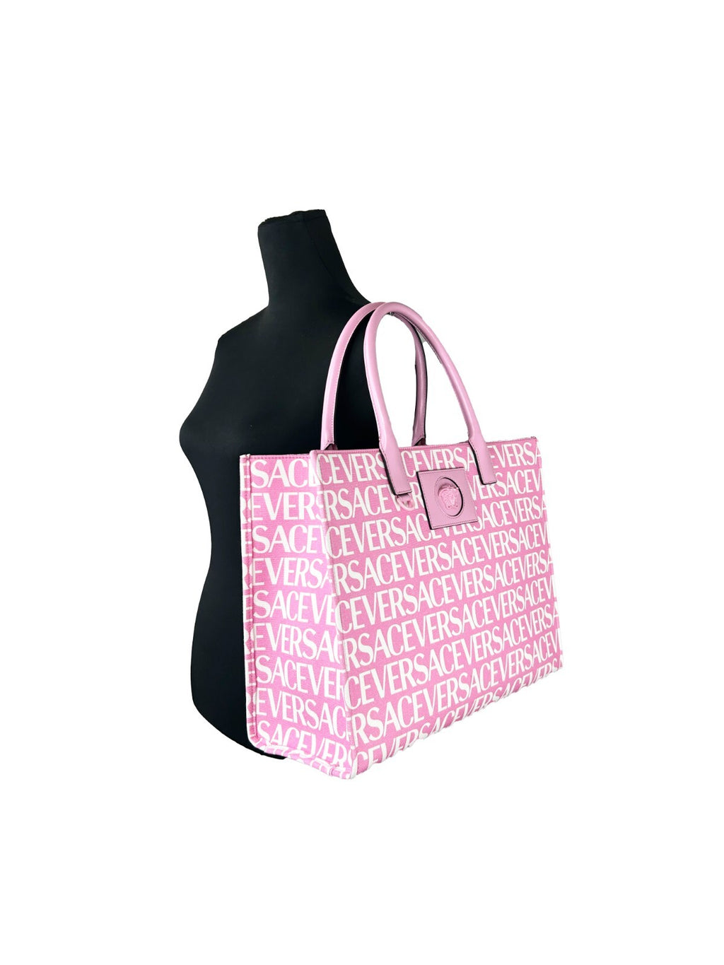 Versace Medusa Large Canvas Large Tote Bag Baby Pink - Luxury Boutique Co