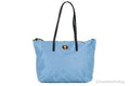 Versace Portuna Medusa Medium Cornflower Blue Nylon Leather Tote Bag Purse - Luxury Boutique Co
