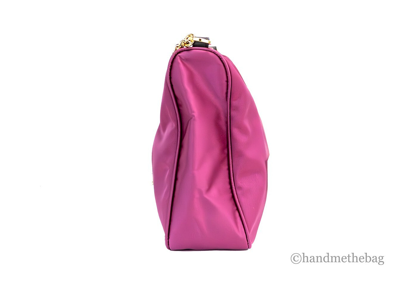 Versace Small Dahlia Nylon Fabric Medusa Pendant Crossbody Shoulder Purse Bag - Luxury Boutique Co