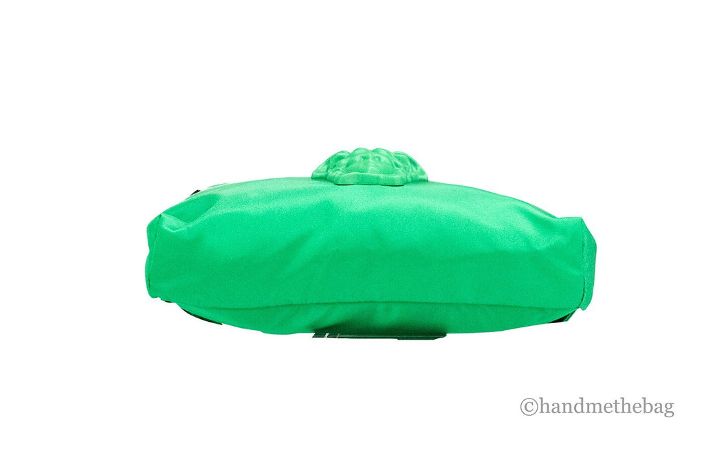 Versace Small Bright Green Nylon Matte Medusa Belt Bag Waist Fanny Pack Purse - Luxury Boutique Co