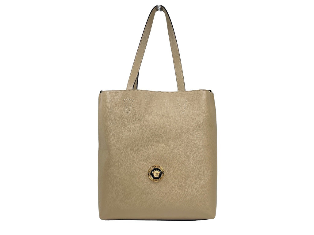 Versace Medusa Large Leather Tote Bag With Pouch - Luxury Boutique Co
