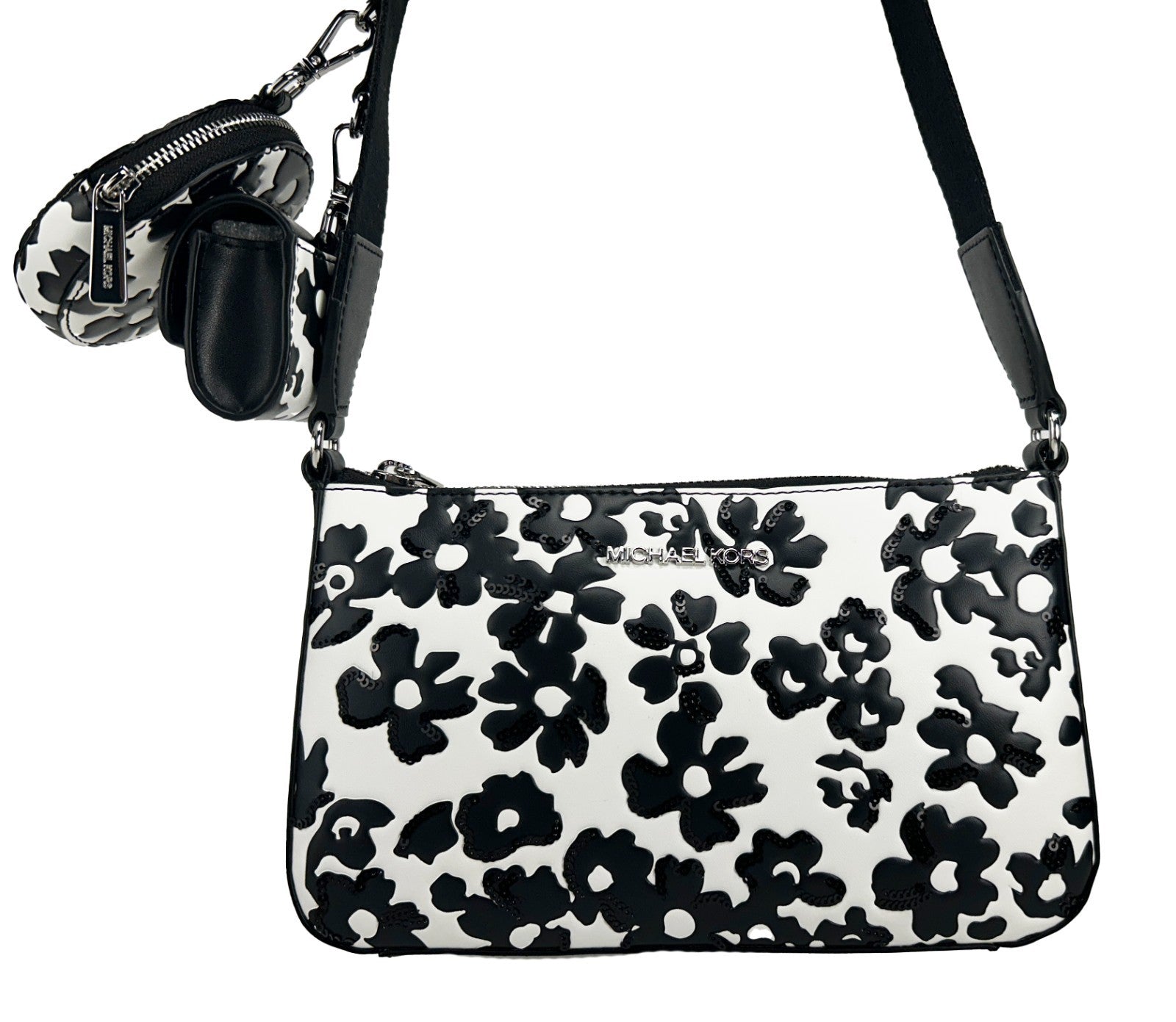 Michael Kors Floral Crossbody Tech Attachment Bag Purse - Luxury Boutique Co