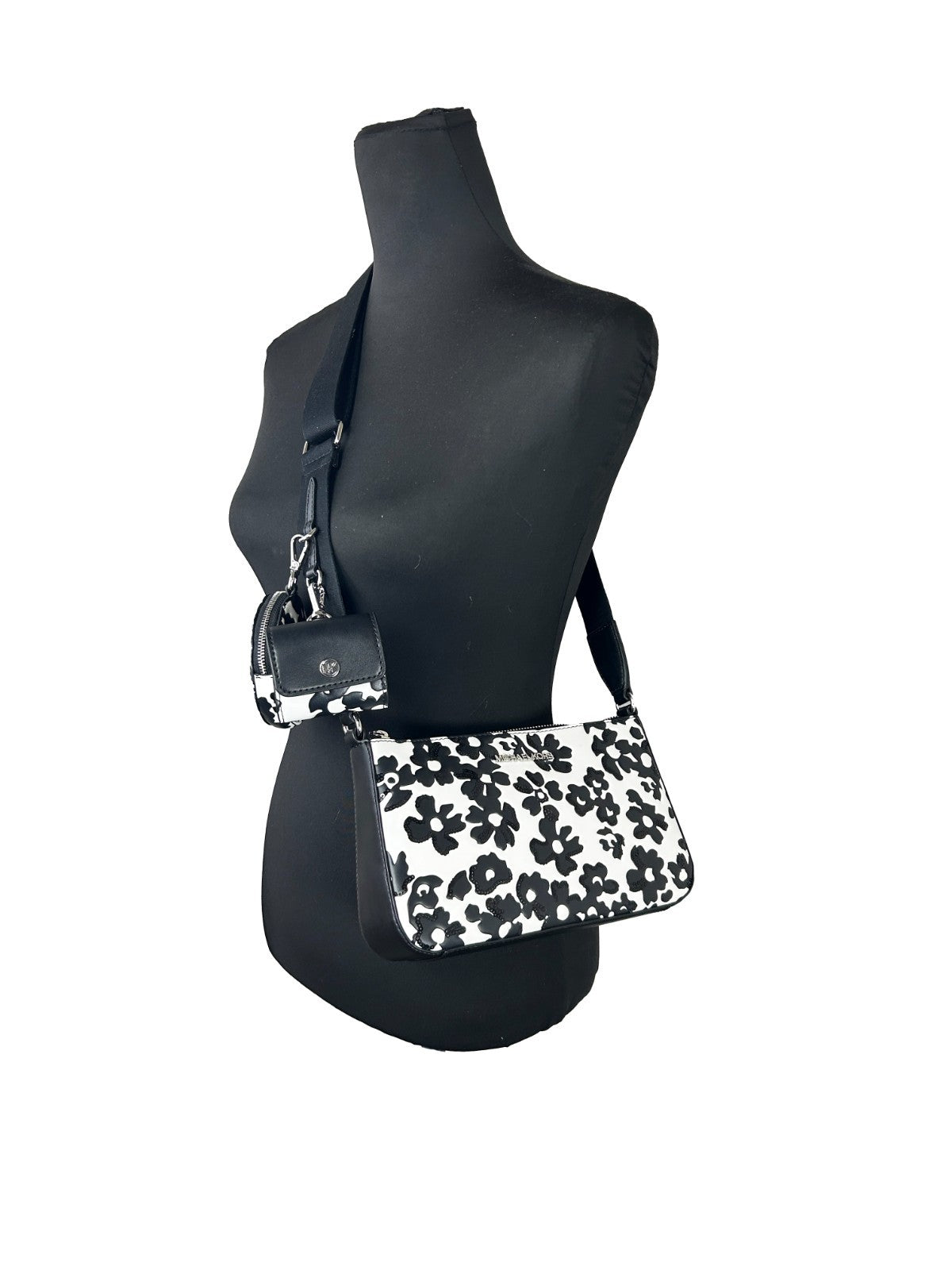 Michael Kors Floral Crossbody Tech Attachment Bag Purse - Luxury Boutique Co