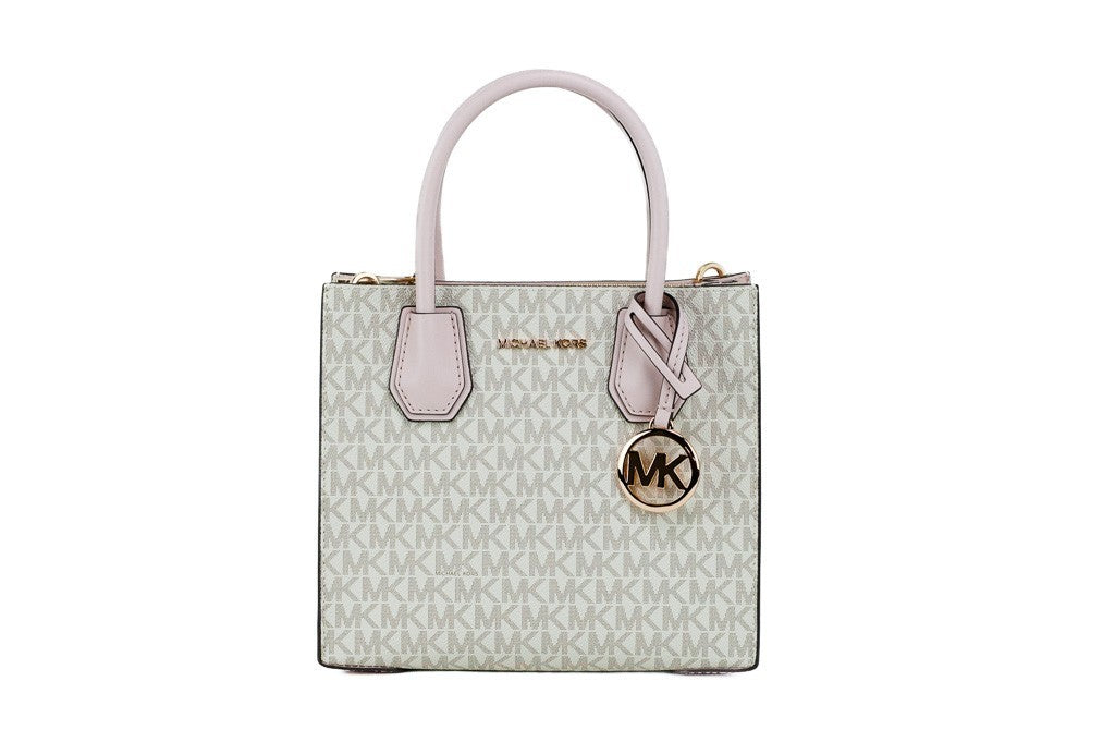 Michael Kors MICHAEL KORS Mercer 35S1GM9M2B Medium Logo And Leather Accordion Crossbody Bag In Powder Blush Multi - Luxury Boutique Co