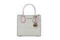 Michael Kors MICHAEL KORS Mercer 35S1GM9M2B Medium Logo And Leather Accordion Crossbody Bag In Powder Blush Multi - Luxury Boutique Co