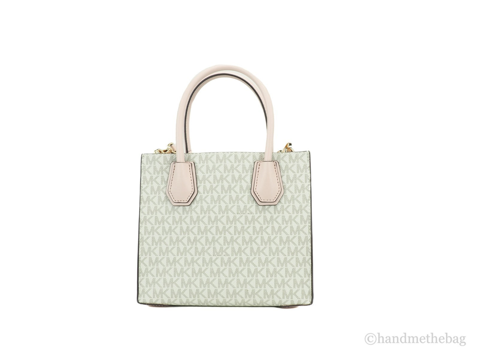 Michael Kors MICHAEL KORS Mercer 35S1GM9M2B Medium Logo And Leather Accordion Crossbody Bag In Powder Blush Multi - Luxury Boutique Co