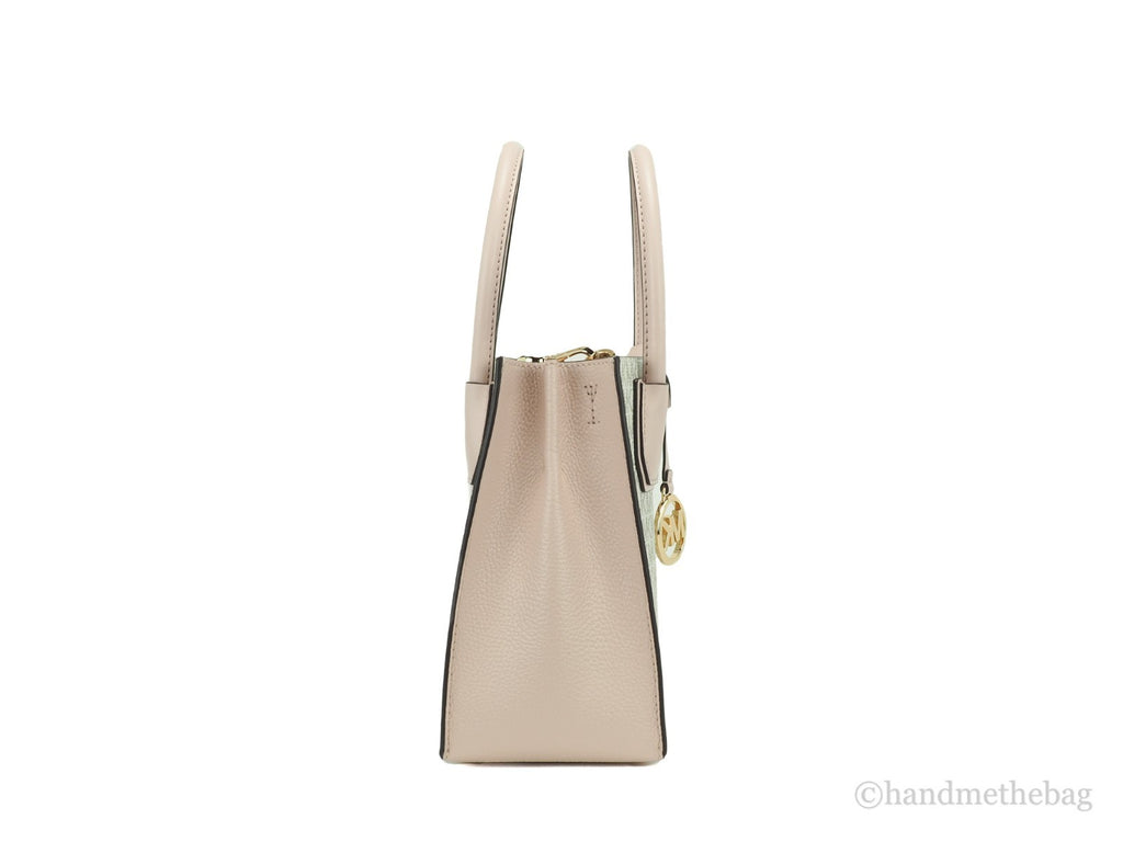 Michael Kors MICHAEL KORS Mercer 35S1GM9M2B Medium Logo And Leather Accordion Crossbody Bag In Powder Blush Multi - Luxury Boutique Co