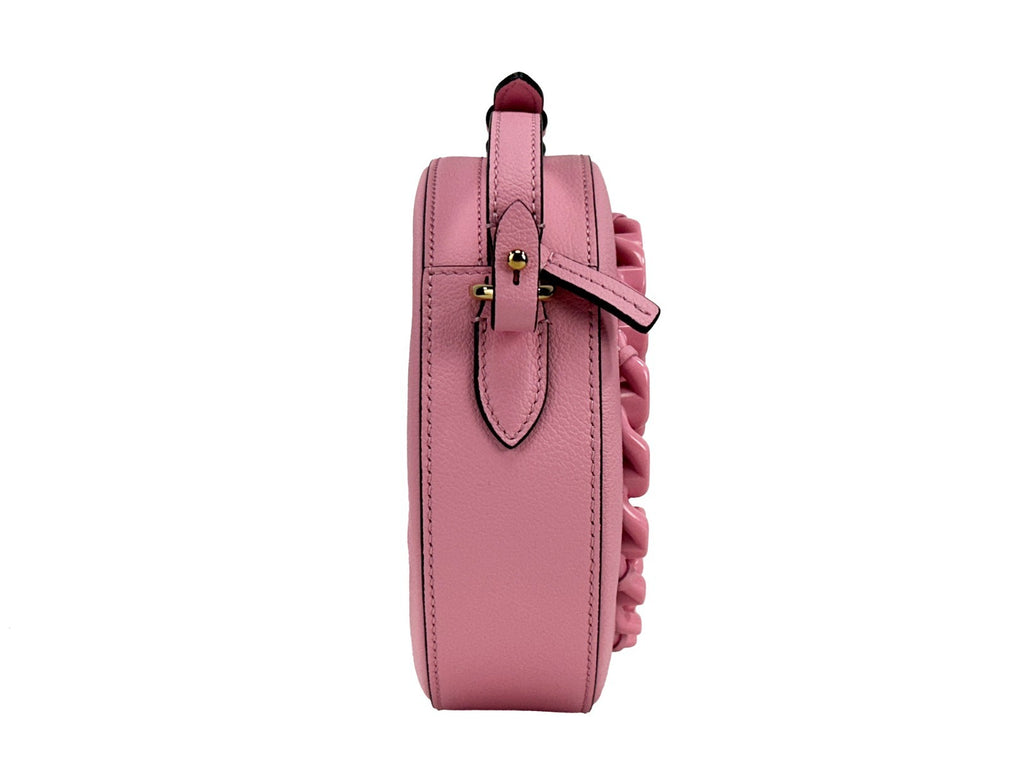 Versace Round Disco Leather Camera Case Crossbody Bag - Luxury Boutique Co