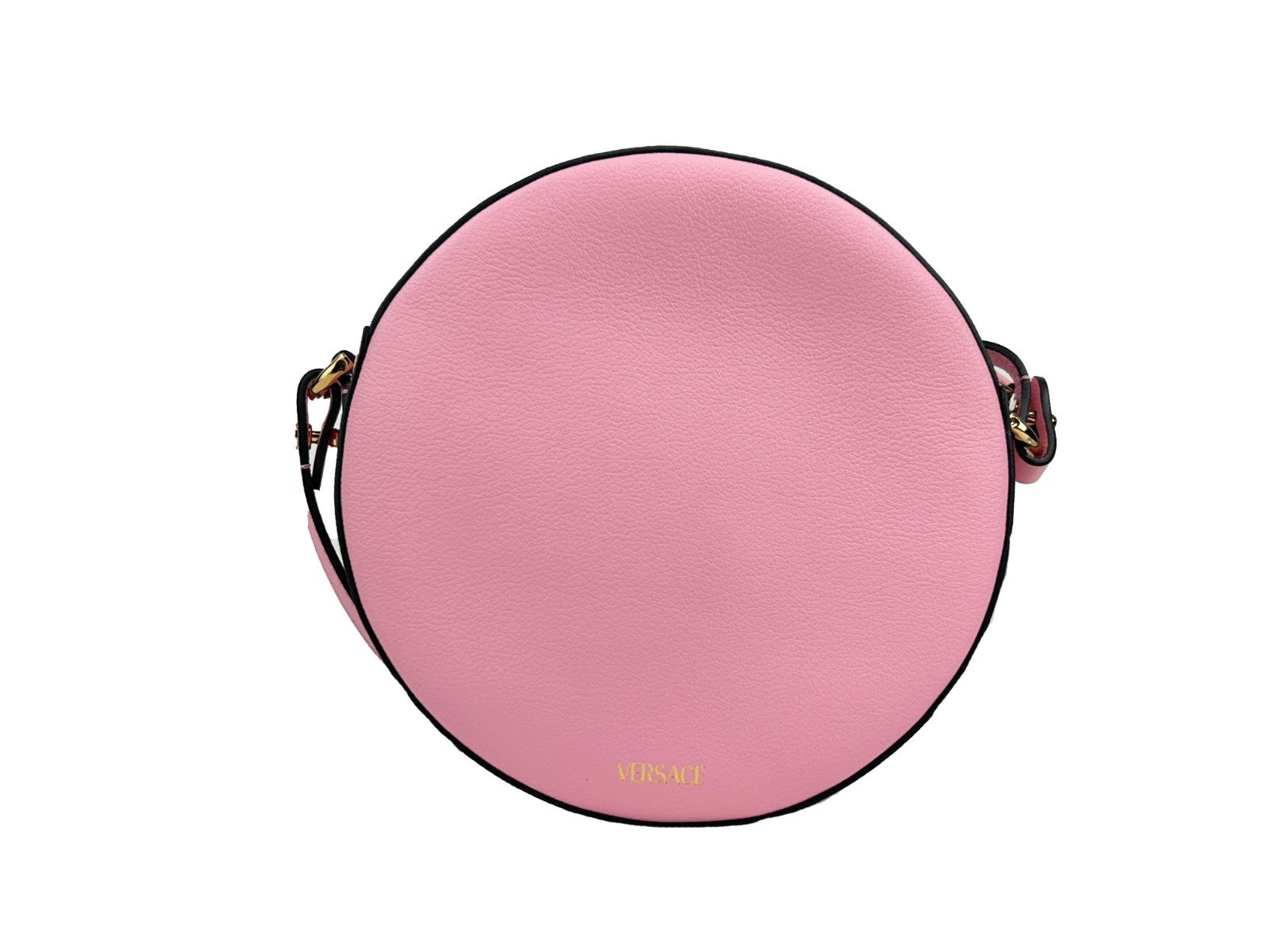 Versace Round Disco Leather Camera Case Crossbody Bag - Luxury Boutique Co