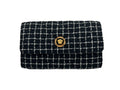 Versace Wallet On A Chain Fabric Black Crossbody Bag - Luxury Boutique Co