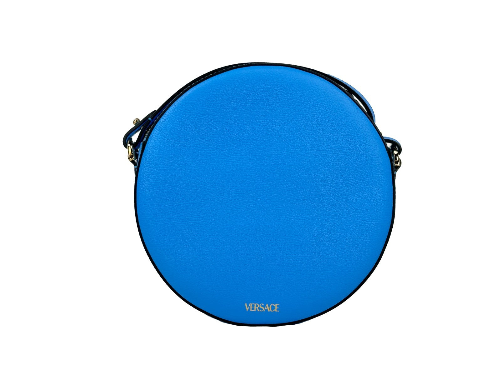 Versace Round Disco Leather Camera Case Crossbody Bag - Luxury Boutique Co