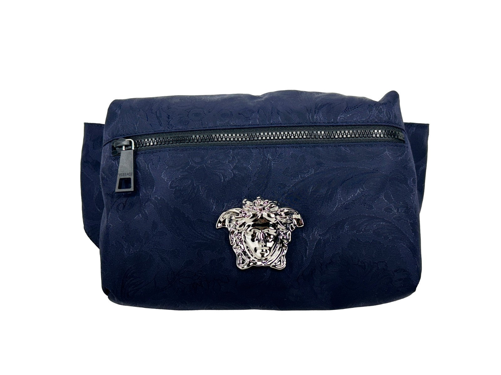 Versace Medusa Navy Nylon Belt Bag Waist Fanny Pack Purse - Luxury Boutique Co