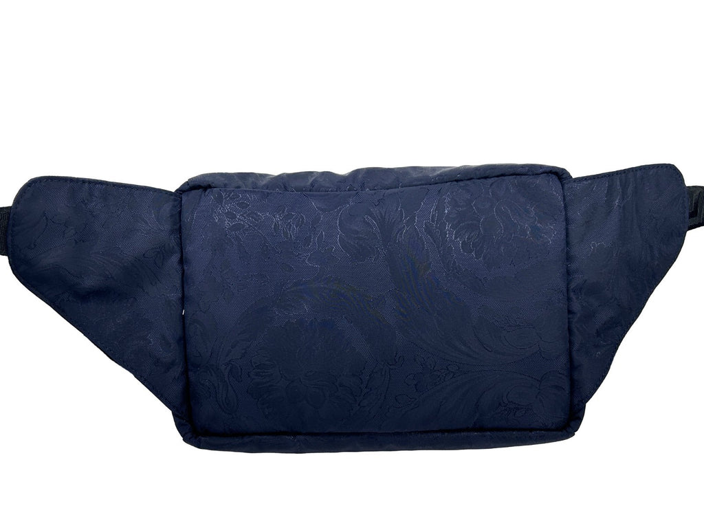 Versace Medusa Navy Nylon Belt Bag Waist Fanny Pack Purse - Luxury Boutique Co